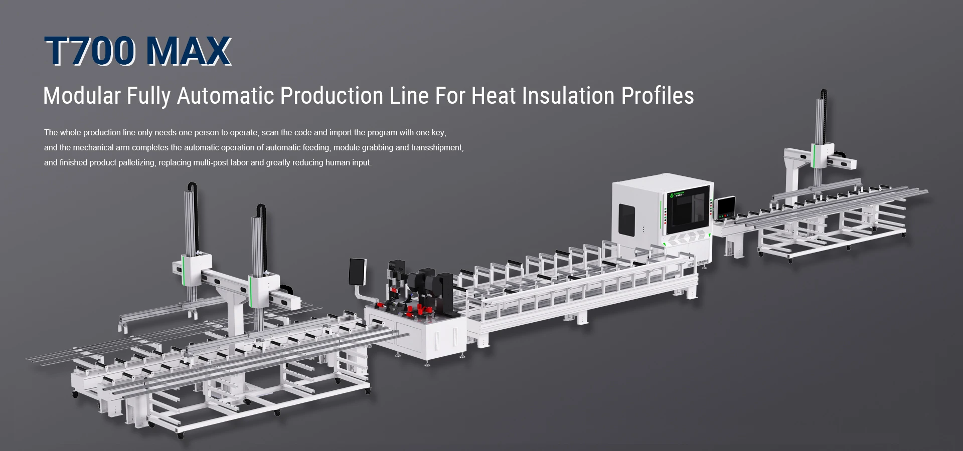 Modular Fully Automatic Production Line for Heat Insulation Profiles